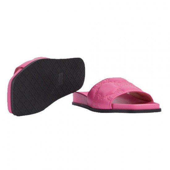 Women GG Quilted Slippers Pink