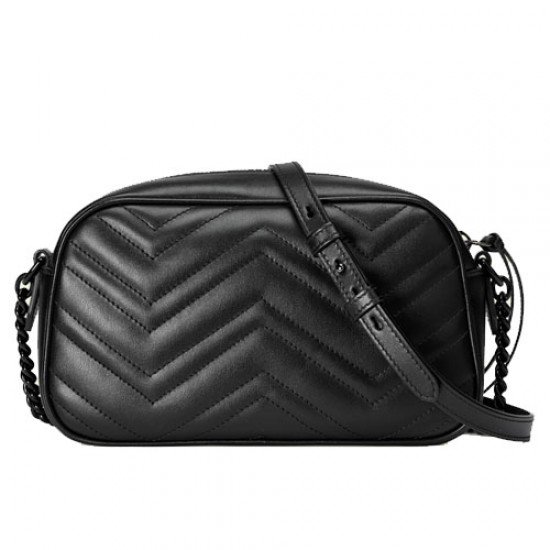 GG Marmont Small Shoulder Black Bag