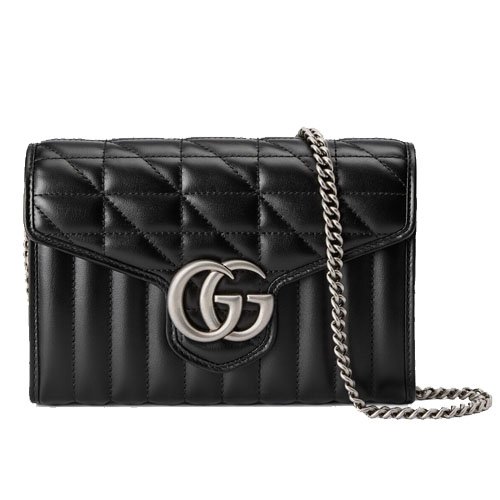 GG Marmont quilted mini bag Black