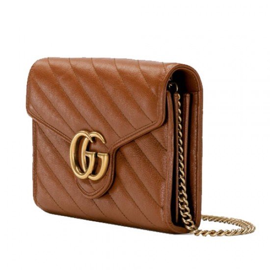 GG Marmont quilted mini bag brown