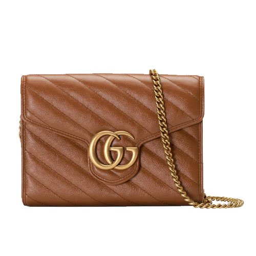 GG Marmont quilted mini bag brown