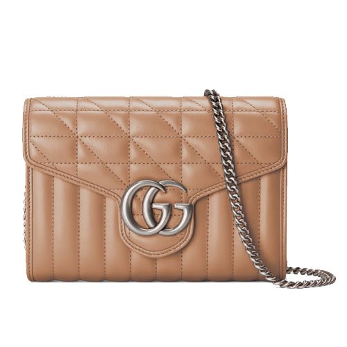 GG Marmont Quilted Mini Bag Light Brown