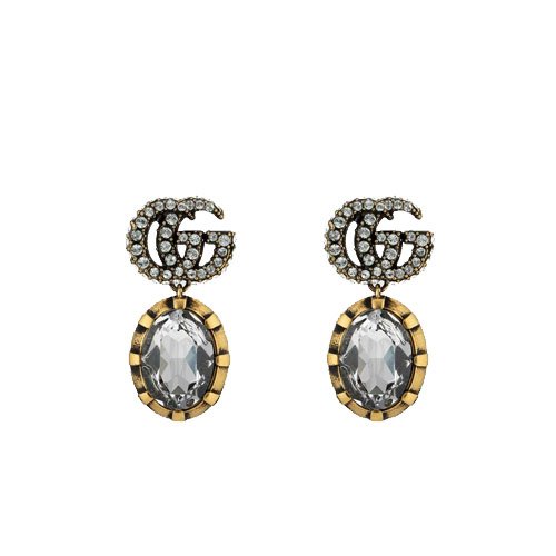 Crystal GG earrings 629659 J1D50 8066