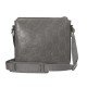 GG print embossed messenger bag grey