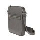 GG print embossed messenger bag grey