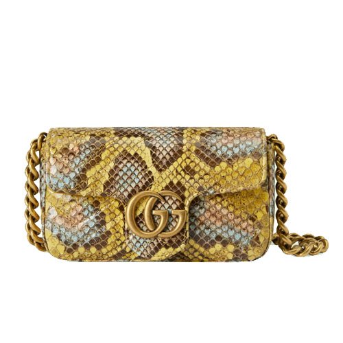 GG Marmont python belt bag