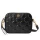 GG quilted leather shoulder bag black