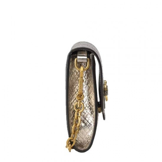 Horsebit 1955 small anaconda bag gold