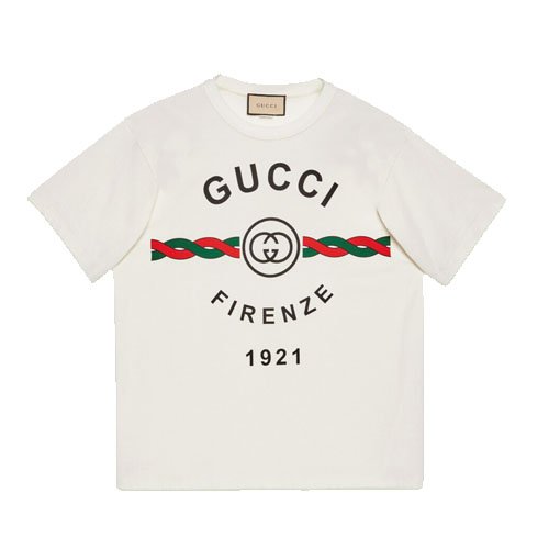 Cotton knit Gucci Firenze 1921 T-shirt White
