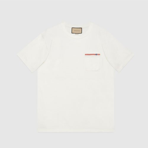 Embroidered Cotton T-Shirt White
