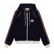 Webbing Knit Wool Jacket Navy Blue