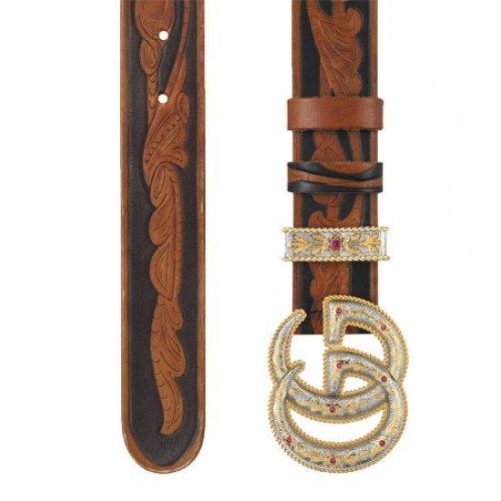 GG Marmont belt with crystal buckle