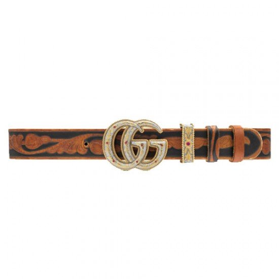 GG Marmont belt with crystal buckle