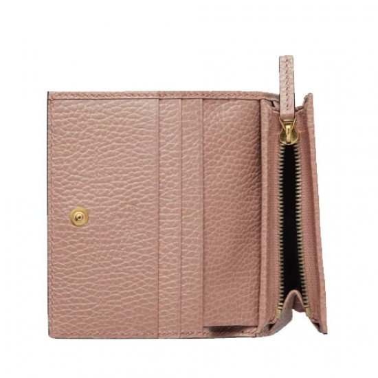 GG Marmont card case wallet pink