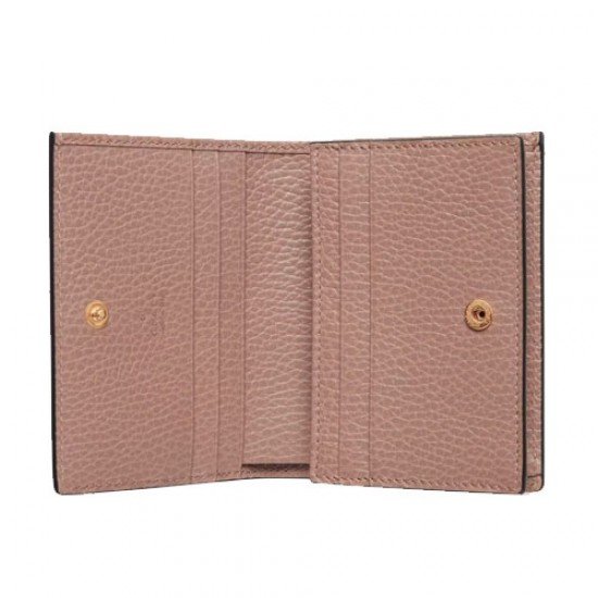 GG Marmont card case wallet pink