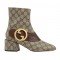 Women Gucci Blondie Ankle Boots Brown