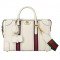 Medium canvas top handle bag white