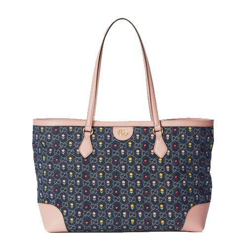 Ophidia medium GG tote Denim Blue