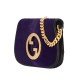 Blondie calf hair shoulder bag purple