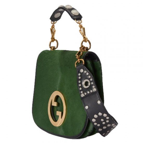 Gucci Blondie calf hair medium bag Green