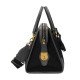 Medium canvas top handle bag black