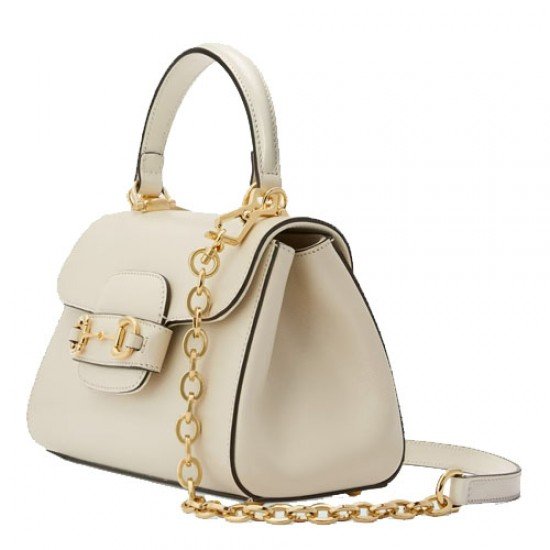 Horsebit 1955 top handle bag White