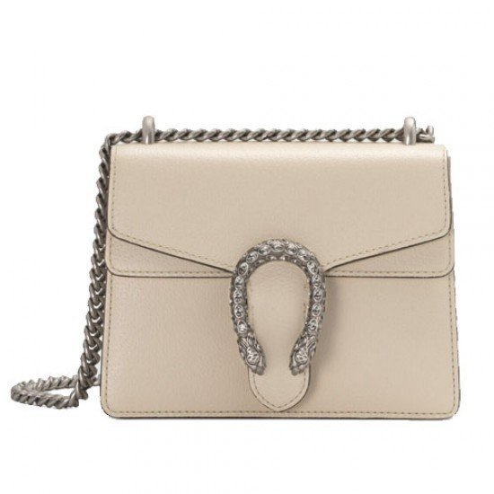 Dionysus Leather Mini Bag White