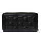 GG Matelasse zip wallet black