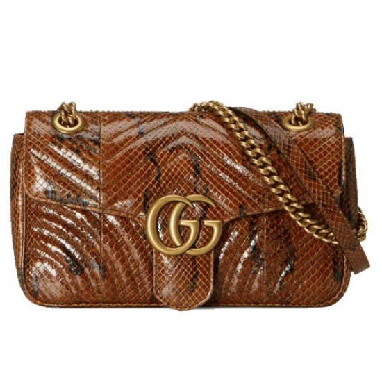 GG Marmont Small Python Brown