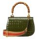 Gucci Bamboo 1947 Crocodile Olive green