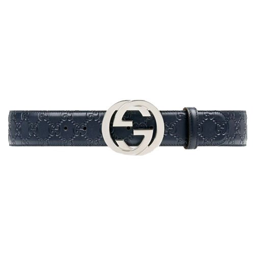 Gucci Signature leather belt Navy Blue