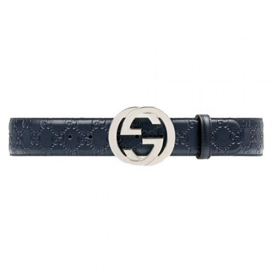 Gucci Signature leather belt Navy Blue