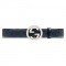 Gucci Signature leather belt Navy Blue