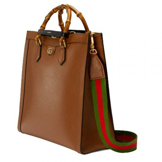 Gucci Diana large tote brown leather