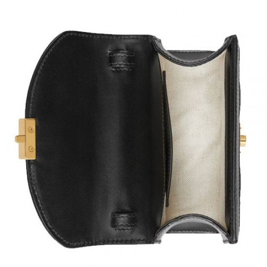 GG matelasse small top handle bag black