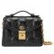 GG matelasse small top handle bag black