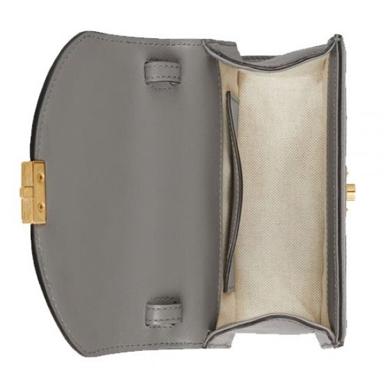 GG matelasse small top handle bag grey