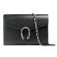 Dionysus Leather Mini Chain Bag Black