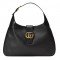 Medium crescent-shaped bag black