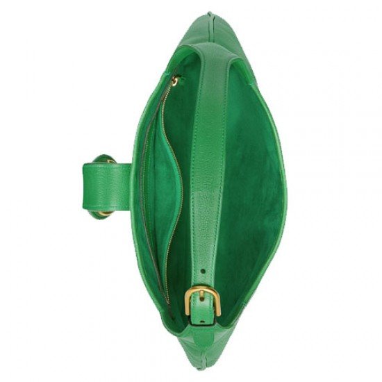 Medium crescent-shaped bag green