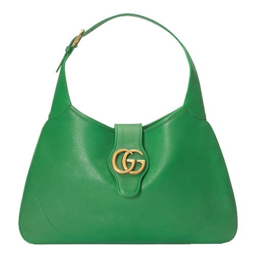 Medium crescent-shaped bag green