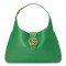 Medium crescent-shaped bag green