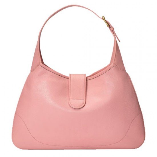 Medium crescent-shaped bag pink