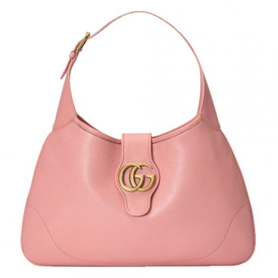 Medium crescent-shaped bag pink