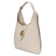 Medium crescent-shaped bag white