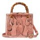 Gucci Diana mini python tote bag pink