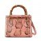 Gucci Diana mini python tote bag pink