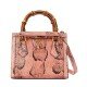 Gucci Diana mini python tote bag pink