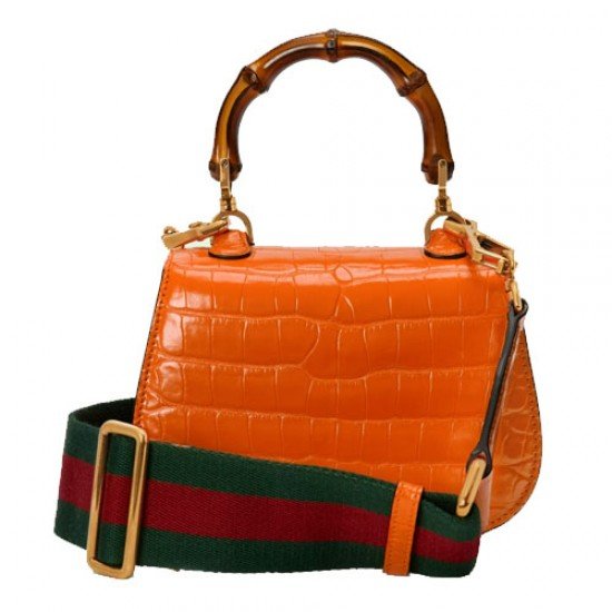 Gucci Bamboo 1947 crocodile mini bag