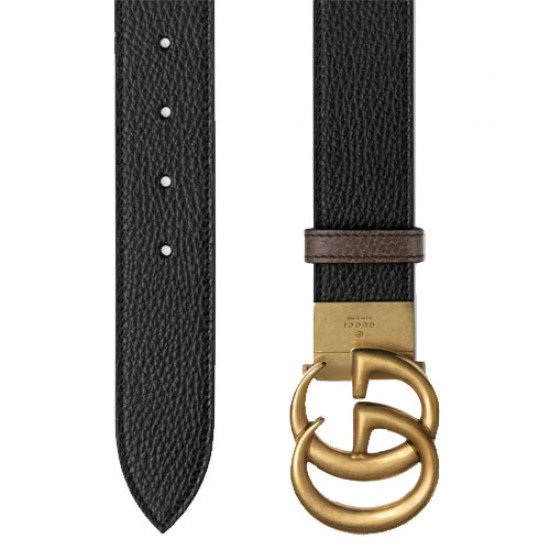 GG Marmont reversible belt Black brown